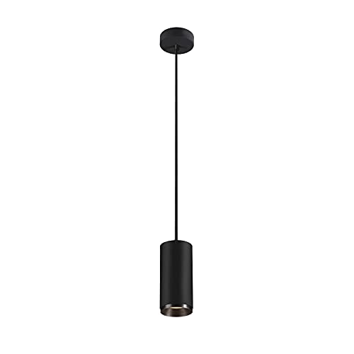 SLV Pendelleuchte NUMINOS® PD PHASE M / Wohnzimmer-Lampe, Innen-Beleuchtung, HängLeuchte Esszimmer, LED, Decken-Leuchte / 3000K 20.1W 1880lm schwarz dimmbar 60Grad, 1004252 von SLV