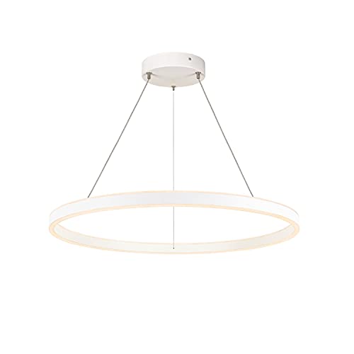 SLV Pendelleuchte ONE 80 PD DALI UP/DOWN / Wohnzimmer-Lampe, Innen-Beleuchtung, Hänge-Leuchte Esszimmer, LED, Decken-Leuchte / CCT switch 3000/4000K 34W 1270lm weiß dimmbar, 1004764 von SLV