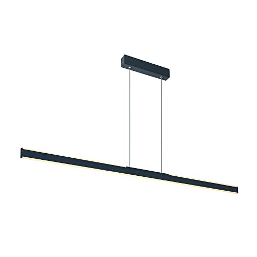 SLV ONE LINEAR 140 | Pendelleuchte, Wohnzimmer-Lampe, Innen-Beleuchtung, Hänge-Leuchte für das Esszimmer, LED, Decken-Leuchte | dimmbar, 3000K, 35W, 1875lm, schwarz dimmbar von SLV