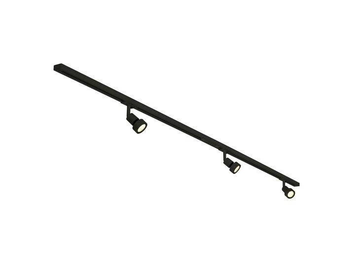 SLV Puri-Track 1-Phasen-Stromschienenset schwarz, schwarz, für Wohn- / Esszimmer, Aluminium, Modern, Stromschienenleuchte von SLV