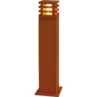 SLV RUSTY® 70, Outdoor Standleuchte, LED, 3000K, eckig, stahl gerostet, L/B/H 12/12/71 von SLV