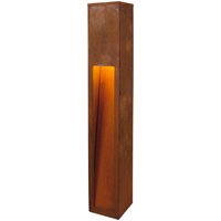 SLV RUSTY® SLOT 80, Outdoor Standleuchte, LED, 3000K, stahl gerostet, L/B/H 12/12/80 cm von SLV