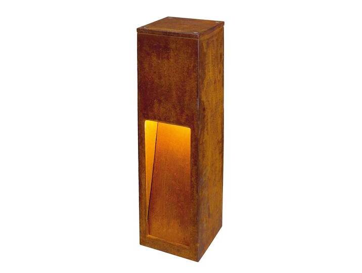 SLV LED Sockelleuchte Rusty Slot, braun / rost, Metall, Modern, LED Außenleuchte von SLV