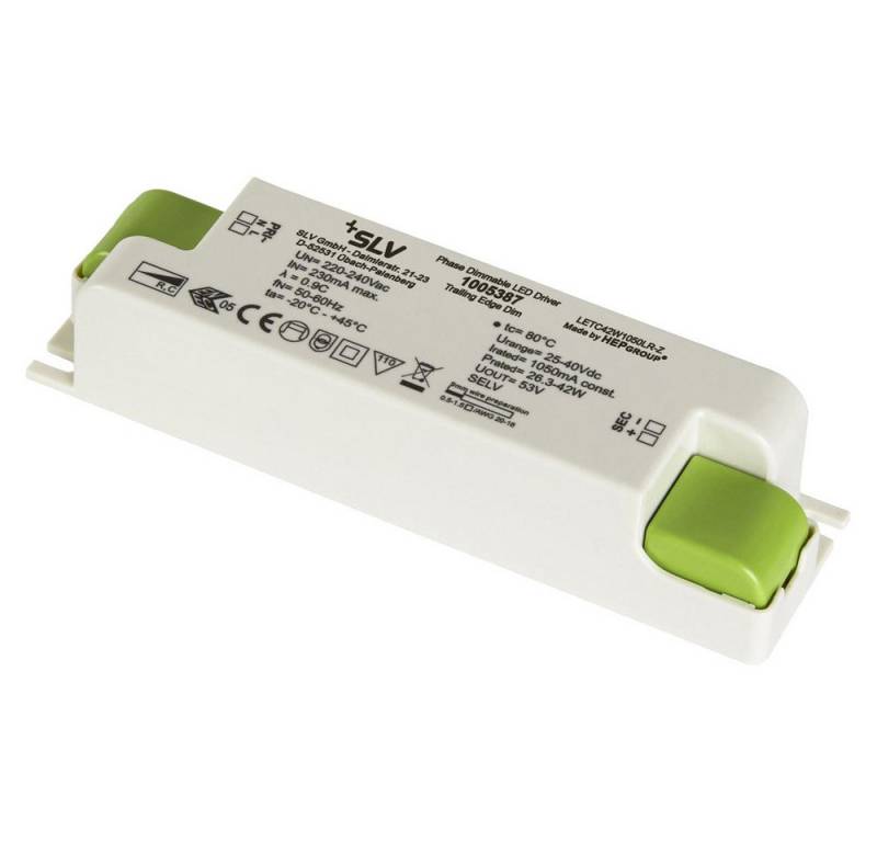 SLV SLV 1005387 LED-Treiber 40 W 1050 mA 240 V 1 St. LED Trafo von SLV