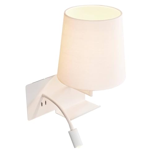 SLV SOMNILA FLEX, Indoor LED Wandaufbauleuchte 3000K weiß Version rechts inkl. USB Anschluss von SLV