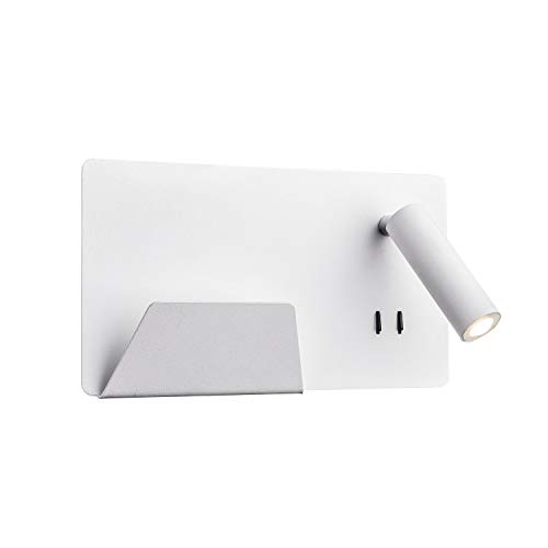 SLV SOMNILA SPOT, Indoor LED Wandaufbauleuchte 3000K weiß Version links inkl.USB Anschluss SLV SOMNILA SPOT, Indoor LED Wandaufbauleuchte 3000K weiß Version links inkl.USB Anschluss von SLV