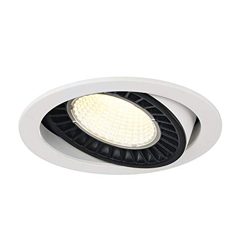 SLV SUPROS, Indoor LED Deckeneinbauleuchte weiß rund 4000K 60° CRI90 3520lm von SLV