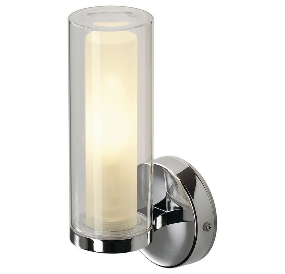 SLV Spiegelleuchte Wandleuchte in Chrom E14 max 40W IP44 1-flammig, keine Angabe, Leuchtmittel enthalten: Nein, warmweiss, Badezimmerlampen, Badleuchte, Lampen für das Badezimmer von SLV