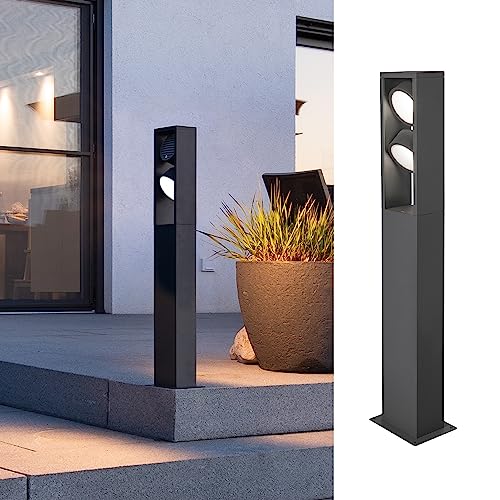 SLV ESKINA FRAME 75 | Stehleuchte, LED Außen-Beleuchtung für Wege, Eingänge, Outdoor Garten-Lampe, Außenleuchte | CCT switch 3000/4000K, IP65, 2400lm, 2x LED Inside, anthrazit von SLV