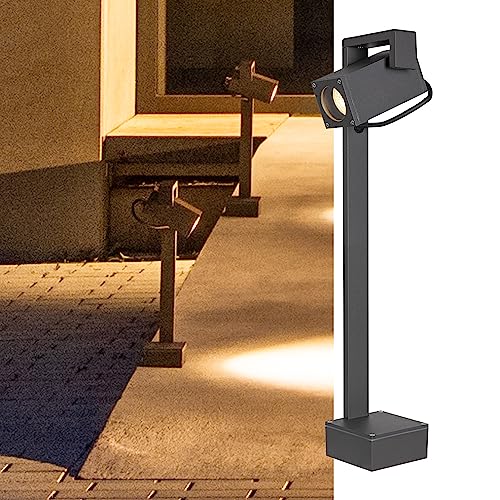 SLV Stehleuchte THEO BRACKET 50 FL / Außen-Beleuchtung für Wege, Wände, Eingänge, LED Outdoor Garten-Lampe / GU10 IP65 7.0W anthrazit, 1004654 von SLV