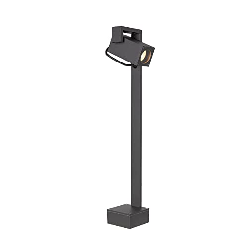 SLV Stehleuchte THEO BRACKET 70 FL / Außen-Beleuchtung für Wege, Wände, Eingänge, LED Outdoor Garten-Lampe / GU10 IP65 7.0W anthrazit, 1004655 von SLV