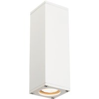 SLV THEO UP/DOWN, Outdoor Wandleuchte, QPAR51, IP44, eckig, up/down, weiß, max. 70W von SLV