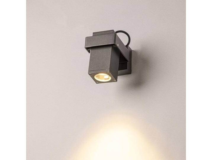 SLV Aussenwandleuchte Theo Bracket, dimmbar, schwarz, Aluminium, Modern, Wandleuchte außen von SLV