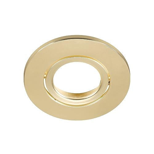 SLV UNIVERSAL DOWNLIGHT Abdeckung | Abdeckung für Einbauleuchte, Innenbeleuchtung für Wohnzimmer, Schlafzimmer, Küche, Diele Kinderzimmer | für die schwenkbare Version, gold, rund von SLV