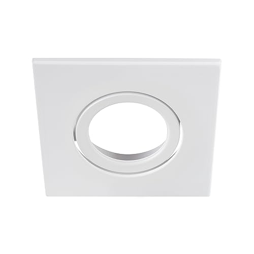 SLV UNIVERSAL DOWNLIGHT Abdeckung | Abdeckung für Einbauleuchte, Innenbeleuchtung für Wohnzimmer, Schlafzimmer, Küche, Diele Kinderzimmer | für die schwenkbare Version, weiß, eckig von SLV