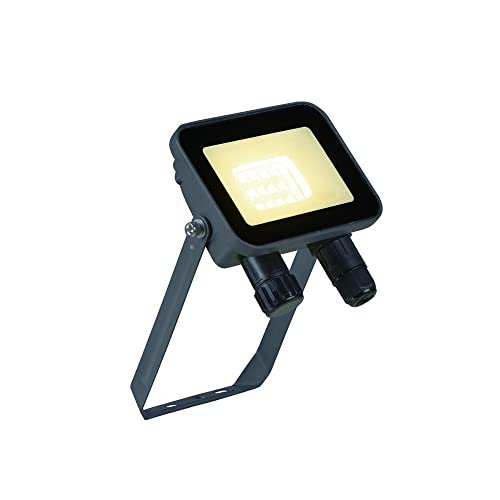 SLV Wand- und Deckenaufbauleuchte FLOODI S / Beleuchtung für Wände, Wege, Eingänge, LED Spot außen, Aufbau-Leuchte Outdoor, Gartenlampe, Decken-Strahler / IP65 3000K 9.3W 1040lm anthrazit von SLV