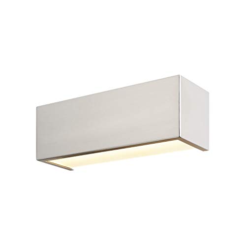 SLV Wandaufbauleuchte CHROMBO / Wand-Beleuchtung innen, LED Spot, Aufbau-Leuchte, Wandaufbauleuchte, Decken-Strahler / 590k 11W 590lm grau Stahl dimmbar, 1003317 von SLV