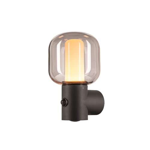 SLV Wandaufbauleuchte OVALISK WL Sensor / Beleuchtung für Wände, Wege, Eingänge, LED Spot außen, Aufbau-Leuchte Outdoor, Gartenlampe / IP65 9.6W 600lm anthrazit, 1004679 von SLV