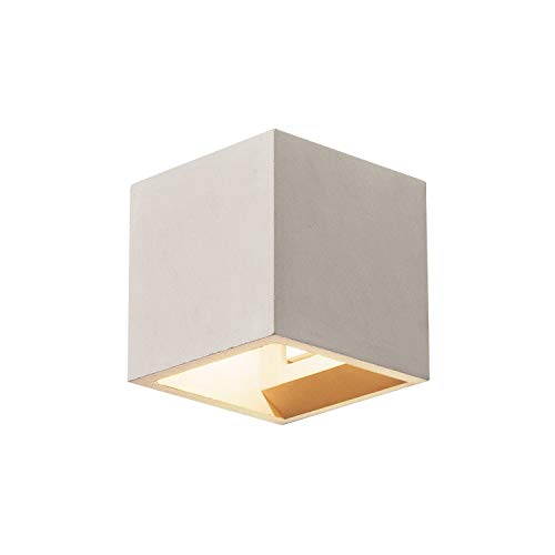 SLV Wandlampe SOLID CUBE für die gemütliche Innenbeleuchtung von Wänden, Flur, Fassaden, Treppen, Eingängen | Up- and Down Wandleuchte, Wand-Beleuchtung, Wand-Strahler | LED G9, max. 25W von SLV