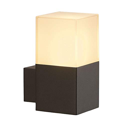 SLV Wandleuchte GRAFIT anthrazit, Wand, B/ H/ T: 8,5/ 17/ 11,5 cm von SLV