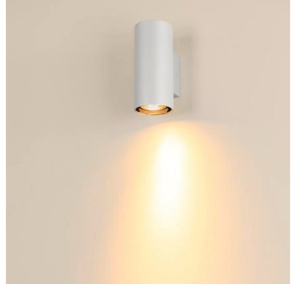 SLV Wandleuchte Wandspot Asto Tube in Weiß GU10 1-flammig, keine Angabe, Leuchtmittel enthalten: Nein, warmweiss, Wandleuchte, Wandlampe, Wandlicht von SLV