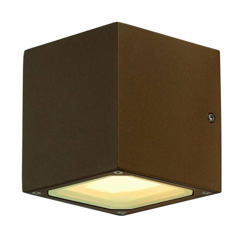 Sitra Cube Wandleuchte, rostfarben von SLV