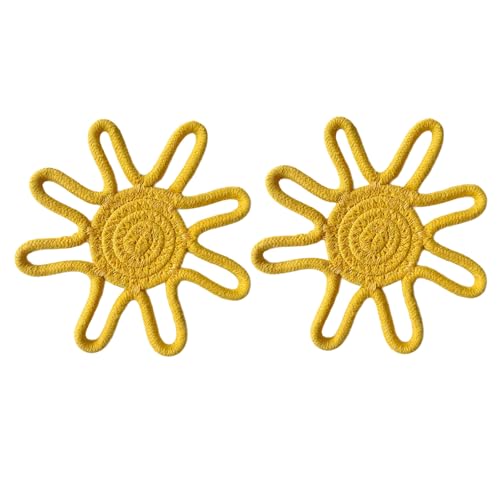 2 Pack Tassen Matten Getränkematten Blumenform Flexible Untersetzer Baumwollseile Textur Geeignet Für Und Kaffeetische Geeignet 2 Pack Tassen Matten Getränkematten Blumenform Flexible Untersetzer Baumwollseile Textur Geeignet Für Und Kaffeetische Geeignet von SLXLYH