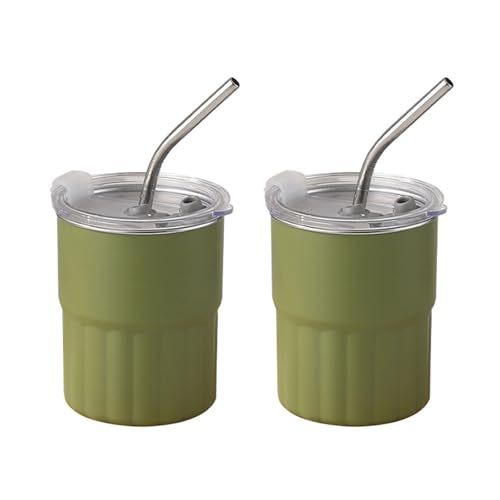 2pcs 304 Edelstahlbecher Stapelbare Doppelte Tasse Kaltes Geschirrspüler Sicheres Wassertrinkgläser Mit Stroh Und Deckel 2pcs 304 Edelstahlbecher Stapelbare Doppelte Tasse Kaltes Geschirrspüler Sicheres Wassertrinkgläser Mit Stroh Und Deckel von SLXLYH