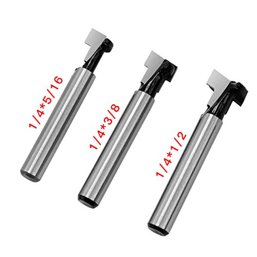 3pcs 1/4 Zoll 6 Mm Schaft Für T Router Bit Sechs Sechskantschrauben Für Schlüssellochbits Schlüsselloch Holzbearbeitungs Mahl Cutter Werkzeug Holzbearbeitungswerkzeug von SLXLYH
