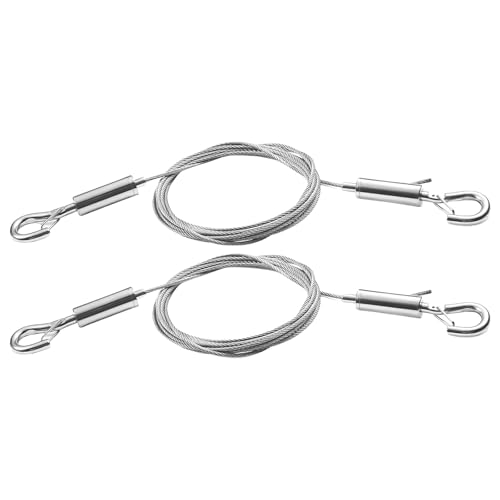 Bilderdraht zum Aufhängen, verstellbar, Edelstahl, Set mit Haken für Kunstrahmen, Glas, tragbar, stabil, bis zu 45 kg, Bilderhaken, 2 Stück von SLXLYH