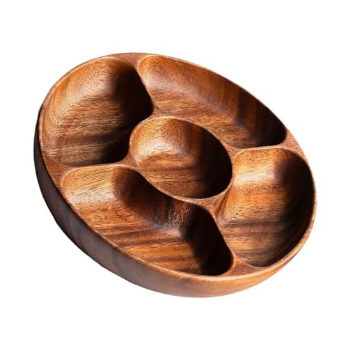 Candy Bowl Holz Geteilte Portionen Tablett Fruchtplatte Vorspeisenplatte Für Farmhouse Kitchen Esszimmer Einfach Zu Bedienen von SLXLYH