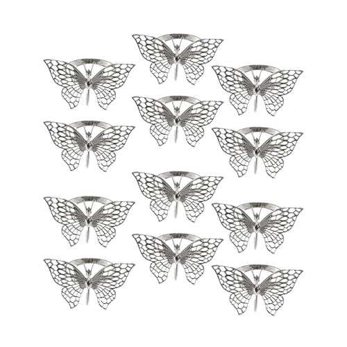 Elegante Schmetterlings-Serviettenringe für Hochzeiten und formelle Veranstaltungen, stabile Eisen, Nepkin-Halter, Zubehör, Bankette, Planung, unverzichtbar, 12 Stück Elegante Schmetterlings-Serviettenringe für Hochzeiten und formelle Veranstaltungen, stabile Eisen, Nepkin-Halter, Zubehör, Bankette, Planung, unverzichtbar, 12 Stück von SLXLYH