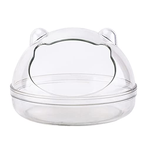 Hamster Badezimmer Käfig Spielzeug Zubehör Transparente Badebox Relax Habitat Haus für Kleintiere Syrische Hamster Badesandschale Badezimmer Sandkasten Haus Badebehälter von SLXLYH