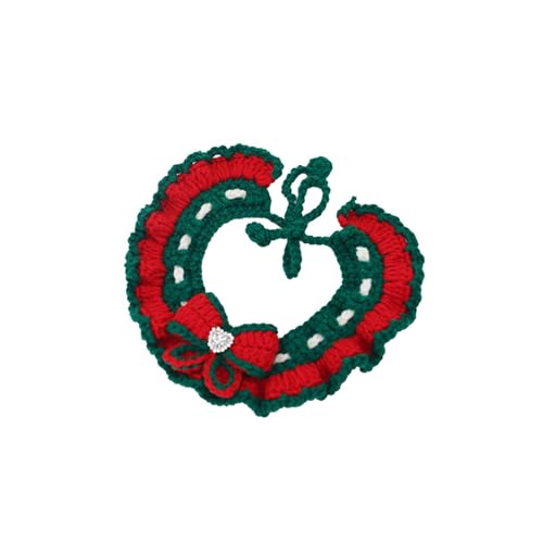 Haustierschalel Für Winterhunde Katzen Warm Halswärmer Allergie Resistentes Design Waschbares Weihnachtszubehör Reversibler Schal Holiday Thema von SLXLYH