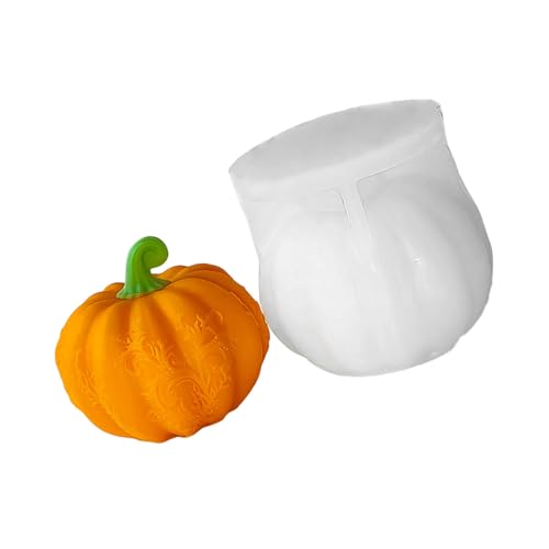 SLXLYH Kürbiskerzenformen Gussform Formen Thanksgiving Ornament Epoxidharz Halloween Silikonformen Pflaster Formform von SLXLYH