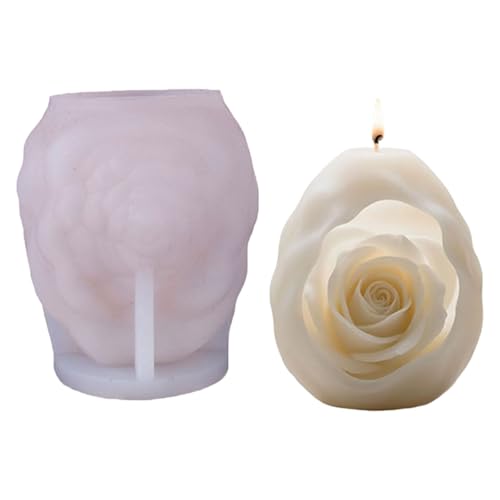 SLXLYH Rosenblume Silikonformen Für Epoxidharz Herstellen Kerzenseife Hitzebeständige Einfache Demolding Blumenform Silikone Form Dekorative Rosenkerze Silikonform von SLXLYH