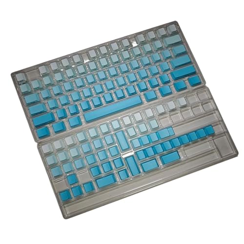 SLXLYH Farbstoff-Sublimationstastenkappen, originale Höhenverläufe, 125 Tasten, oben/seitlich gravierte Buchstaben, Tastenkappen für mechanische Tastaturen von SLXLYH