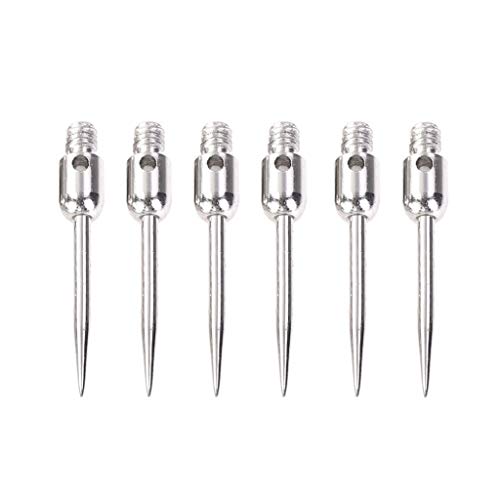 SLXLYH Professionelles 2BA-Gewinde, austauschbare Stahlspitze, 2BA-Gewinde, Dart-Nadel-Zubehör, geeignet für die meisten Dartpfeile, weiche Spitze, 6 Stück von SLXLYH