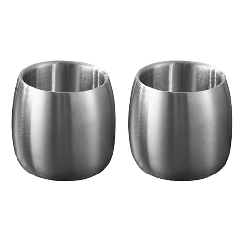 Set Von 2 Edelstahl Trinkgläser Stapelbare Doppelwandbecher Metallbecher Geschirrspüler Kaltes Wassergetränkwares Set Von 2 Edelstahl Trinkgläser Stapelbare Doppelwandbecher Metallbecher Geschirrspüler Kaltes Wassergetränkwares von SLXLYH