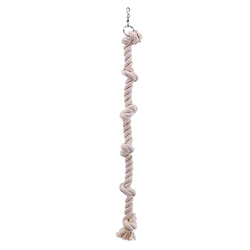Vogel-Seilleiter, Baumwollseil mit Knoten für Käfig, hängendes Bungee-Spielzeug für Nymphensittiche, Finken, kleine Sittiche, Vogelseil für Papageien Vogel-Seilleiter, Baumwollseil mit Knoten für Käfig, hängendes Bungee-Spielzeug für Nymphensittiche, Finken, kleine Sittiche, Vogelseil für Papageien von SLXLYH