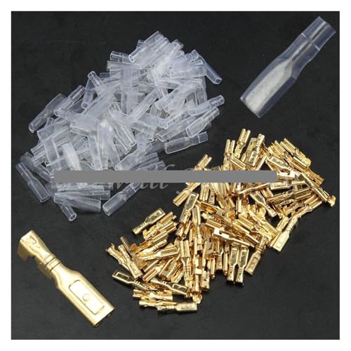 (200pcs)/Set 2.8mm Female Spade Connectors & Insulating Sleeves 100pairs Crimp Terminals AWG 22-16 0.5mm2-1.5mm2 von SLXWSXZE