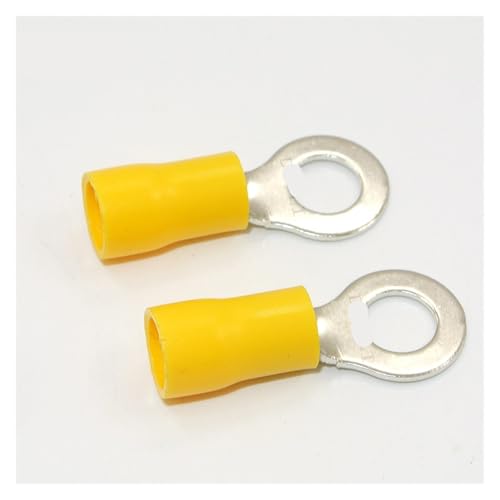 1/4" Ring Terminal Connector Yellow Vinyl 12-10 Gauge AWG 50 Pieces RV5.5-6 Crimp Terminal 1/4" Ring Terminal Connector Yellow Vinyl 12-10 Gauge AWG 50 Pieces RV5.5-6 Crimp Terminal von SLXWSXZE