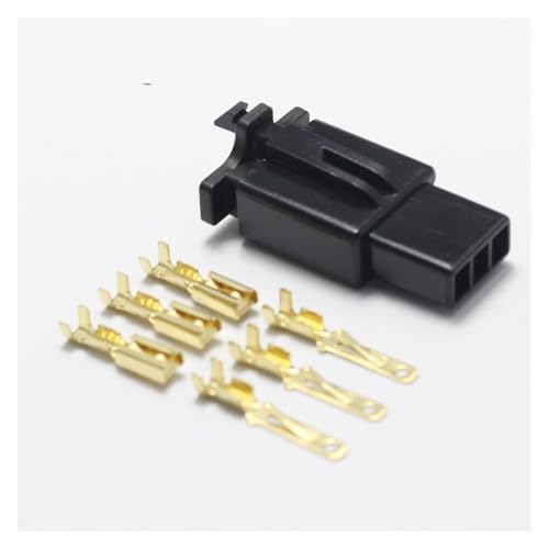 10 set 2.8mm 3Pin Auto Electrical Wire Connector 2.8 3P Black Car with Terminals von SLXWSXZE