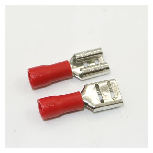 1000 pcs 6.3mm Red FEMALE INSULATED ELECTRICAL SPADE CONNECTOR TERMINALS,WIRING,CRIMP 22-16 AWG von SLXWSXZE