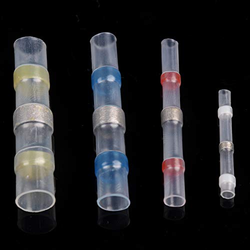 100Pcs Solder Sleeve Heat Shrink Butt Connectors Splice Crimp Terminals Waterproof Insulated Cable Wire Connectors 26-10 AWG von SLXWSXZE