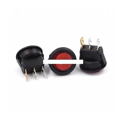 10PCS 23mm Diameter Red Light 3 PINS ON-OFF SPST Round Rocker Switch 6A/250V 10A/125V AC 10PCS 23mm Diameter Red Light 3 PINS ON-OFF SPST Round Rocker Switch 6A/250V 10A/125V AC von SLXWSXZE