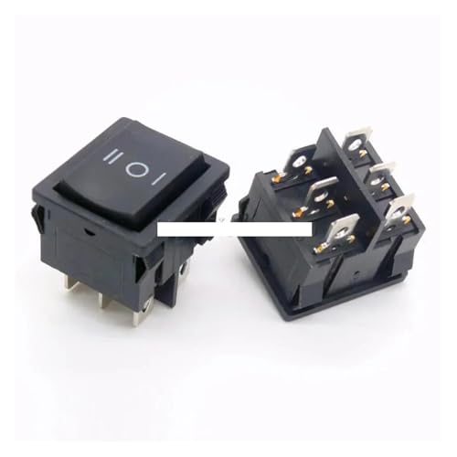 10Pcs KCD5 21X24mm 21 * 24mm 6 Pin 3 Position 6A/12A 250VAC ON-OFF-ON SPDT Snap in Black Rocker Switch 10Pcs KCD5 21X24mm 21 * 24mm 6 Pin 3 Position 6A/12A 250VAC ON-OFF-ON SPDT Snap in Black Rocker Switch von SLXWSXZE