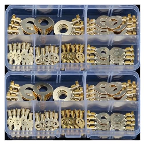 150PCS M3/M4/M5/M6/M8/M10 Ring-Terminal Wire Quick Connector Terminal Brass Crimp Terminal Assorted Kit 150PCS M3/M4/M5/M6/M8/M10 Ring-Terminal Wire Quick Connector Terminal Brass Crimp Terminal Assorted Kit von SLXWSXZE