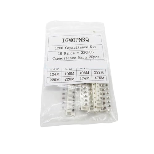 16values*20pcs=320pcs 1206 SMD Capacitor assorted kit 10pF~22uF component diy samples kit Capacitance Meters 16values*20pcs=320pcs 1206 SMD Capacitor assorted kit 10pF~22uF component diy samples kit Capacitance Meters von SLXWSXZE