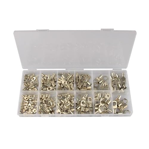 170Pcs Terminals Tinned Copper Lug Ring Seal Wire Connector Battery Terminal Crimped Soldered Terminal SC10-6 SC16-8 SC25-8 von SLXWSXZE